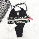 Gucci Bikini Split with GG Logo Black