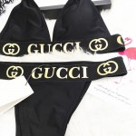 Gucci Bikini Split with GG Logo Black