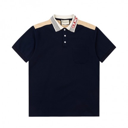 Gucci Cotton jersey polo shirt ‎727906 Blue