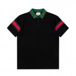 Gucci Cotton jersey polo shirt ‎with web 713997 Black