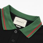 Gucci Cotton jersey polo shirt ‎with web 713997 Black