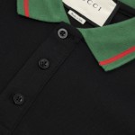 Gucci Cotton jersey polo shirt ‎with web 713997 Black