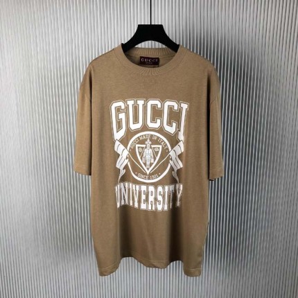 Gucci Cotton jersey printed T-shirt Beige ‎798115