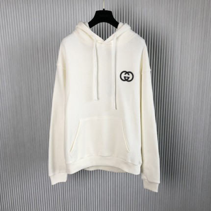 Gucci Cotton jersey hooded sweatshirt ‎753595 Off white