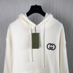 Gucci Cotton jersey hooded sweatshirt ‎753595 Off white