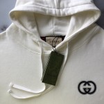 Gucci Cotton jersey hooded sweatshirt ‎753595 Off white