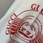 Gucci disk print oversize sweatshirt hoodie white 