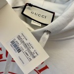 Gucci disk print oversize sweatshirt hoodie white 