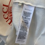 Gucci disk print oversize sweatshirt hoodie white 