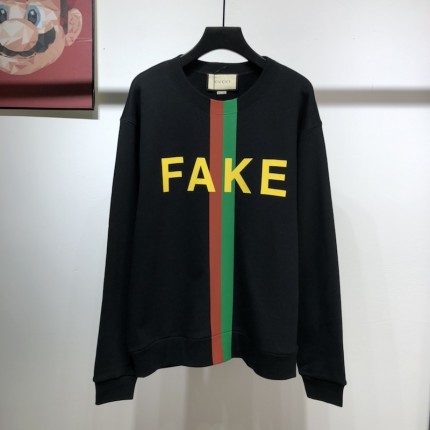 Gucci 'Fake/Not' print oversize sweatershirt