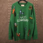 Gucci Freya Hartas animal wool sweater Green