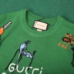 Gucci Freya Hartas animal wool sweater Green