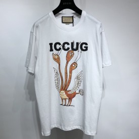 Replica Gucci Animal ICCUG print T shirt