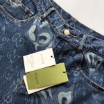 Gucci GG Liquid Hearts Denim Shorts 783815 