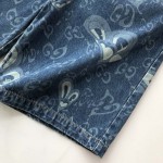 Gucci GG Liquid Hearts Denim Shorts 783815 