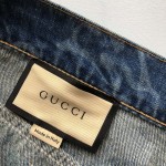 Gucci GG Liquid Hearts Denim Shorts 783815 