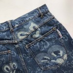 Gucci GG Liquid Hearts Denim Shorts 783815 