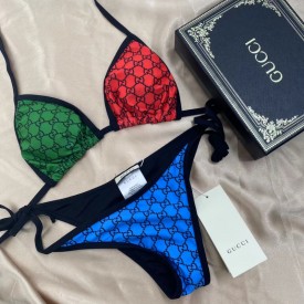 Gucci GG Multicolour jersey bikini