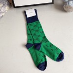 Gucci GG Multicolour cotton blend socks Green