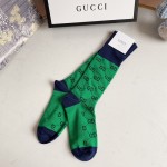 Gucci GG Multicolour cotton blend socks Green