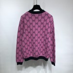 Gucci GG Multicolour wool cotton jumper pink