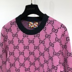 Gucci GG Multicolour wool cotton jumper pink