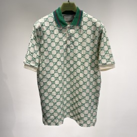 Gucci GG Stretch Cotton Polo Green