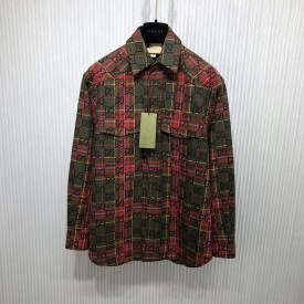 Gucci GG tartan wool shirt ‎721464