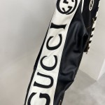 Gucci Goat leather biker jacket with Gucci script