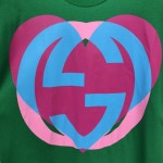 Gucci Interlocking G heart T-Shirt Green