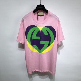 Replica Gucci Interlocking G heart T-Shirt