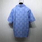 Gucci Jumbo GG cotton jacquard bowling shirt ‎734123