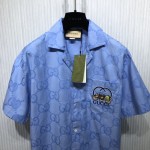 Gucci Jumbo GG cotton jacquard bowling shirt ‎734123