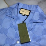 Gucci Jumbo GG cotton jacquard bowling shirt ‎734123