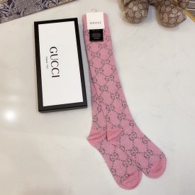 Gucci Lame GG socks Women Pink Color