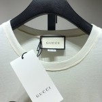 Gucci Oversize washed T-shirt with Gucci logo White