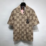 Gucci Pineapple GG canvas bowling shirt ‎677050