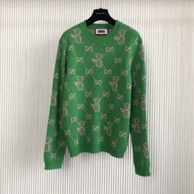 Gucci Pineapple GG jacquard sweater Green