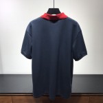 Gucci Polo with GG Embroidery Navy