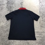 Gucci Polo with GG Embroidery Navy