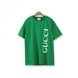 Gucci print oversize T-shirt Green