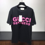 Gucci Sexiness print oversize T-shirt Black