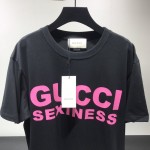 Gucci Sexiness print oversize T-shirt Black