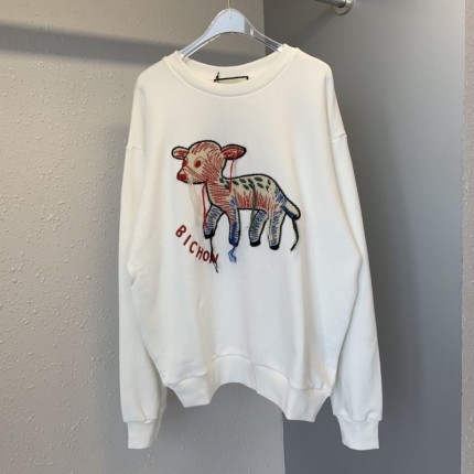 Gucci Fawn Patch Sweatershirt White