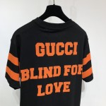 Gucci T-shirt with '25 Gucci Eschatology and Blind for Love 1921' print black