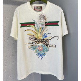 Gucci Tiger cotton T-shirt Off White