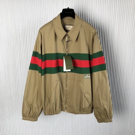 Gucci web stripe cotton jacket mens