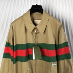 Gucci web stripe cotton jacket mens