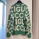 Gucci Wool jumper with Gucci intarsia Green ‎763672