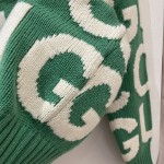 Gucci Wool jumper with Gucci intarsia Green ‎763672